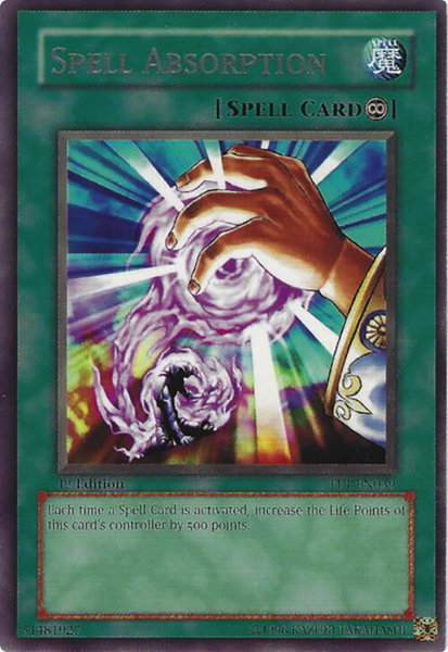 Spell Absorption trading card from Flaming Eternity Spell Absorption - Flaming Eternity YuGiOh trading card