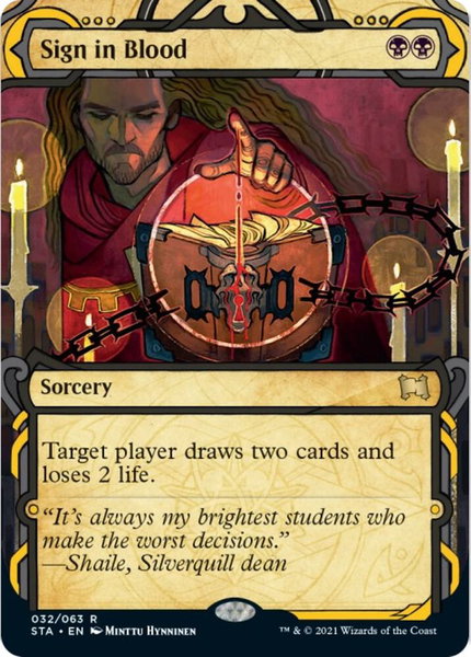 Sign in Blood trading card from Strixhaven: Mystical Archives Sign in Blood - Strixhaven: Mystical Archives Magic: The Gathering trading card