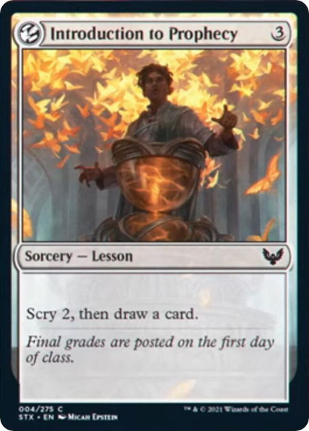 Introduction to Prophecy - Strixhaven: School of Mages Magic: The Gathering trading card