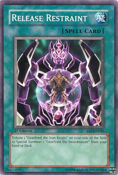 Release Restraint trading card from Flaming Eternity Release Restraint - Flaming Eternity YuGiOh trading card