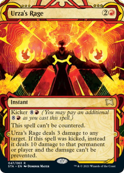 Urza's Rage trading card from Strixhaven: Mystical Archives Urza's Rage - Strixhaven: Mystical Archives Magic: The Gathering trading card