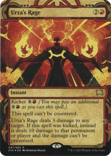 Urza's Rage (Foil Etched) trading card from Strixhaven: Mystical Archives Urza's Rage (Foil Etched) - Strixhaven: Mystical Archives Magic: The Gathering trading card