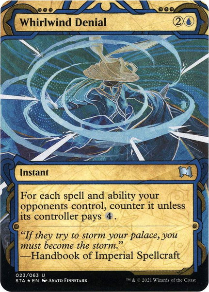 Whirlwind Denial (Foil Etched) trading card from Strixhaven: Mystical Archives Whirlwind Denial (Foil Etched) - Strixhaven: Mystical Archives Magic: The Gathering trading card