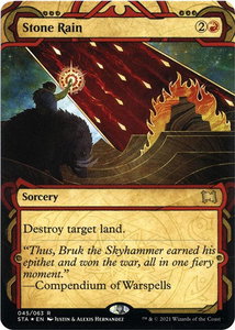 Stone Rain (Foil Etched) - Strixhaven: Mystical Archives (STA) #45 - Rare Magic: The Gathering Trading Card