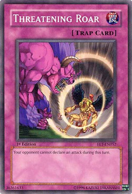 Threatening Roar trading card from Flaming Eternity Threatening Roar - Flaming Eternity YuGiOh trading card