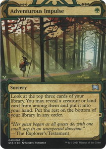 Adventurous Impulse (Foil Etched) - Strixhaven: Mystical Archives (STA) #49 - Uncommon Magic: The Gathering Trading Card