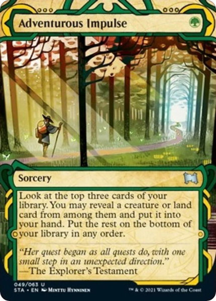 Adventurous Impulse trading card from Strixhaven: Mystical Archives Adventurous Impulse - Strixhaven: Mystical Archives Magic: The Gathering trading card