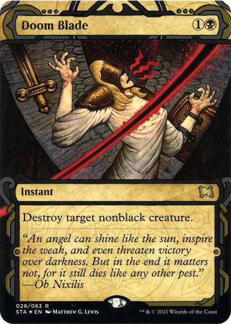 Doom Blade (Foil Etched) - Strixhaven: Mystical Archives Magic: The Gathering trading card