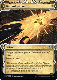 Defiant Strike (Foil Etched) - Strixhaven: Mystical Archives (STA) #3 - Uncommon Magic: The Gathering Trading Card