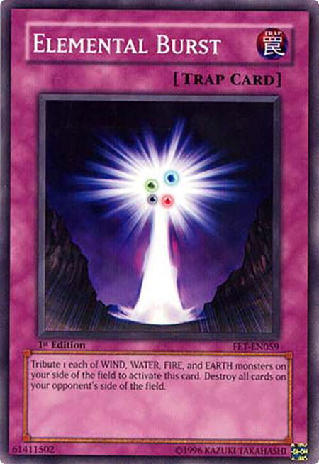 Elemental Burst trading card from Flaming Eternity Elemental Burst - Flaming Eternity YuGiOh trading card