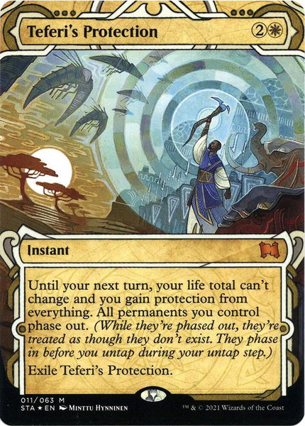 Teferi's Protection (Foil Etched) trading card from Strixhaven: Mystical Archives Teferi's Protection (Foil Etched) - Strixhaven: Mystical Archives Magic: The Gathering trading card