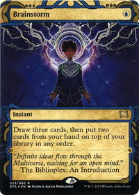 Brainstorm (Foil Etched) - Strixhaven: Mystical Archives (STA) #13 - Rare Magic: The Gathering Trading Card