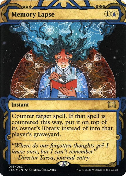 Memory Lapse (Foil Etched) trading card from Strixhaven: Mystical Archives Memory Lapse (Foil Etched) - Strixhaven: Mystical Archives Magic: The Gathering trading card