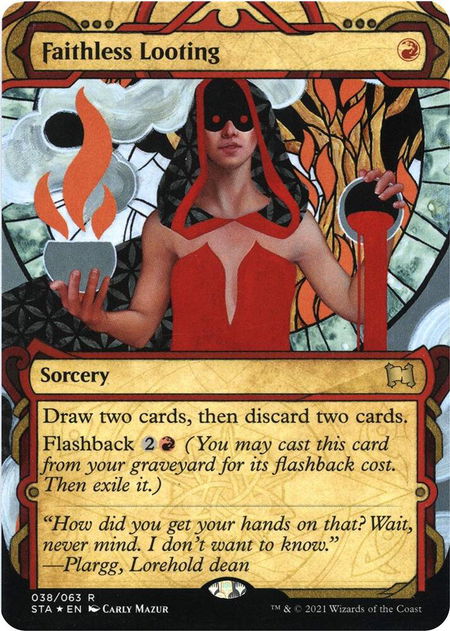 Faithless Looting (Foil Etched) - Strixhaven: Mystical Archives Magic: The Gathering trading card