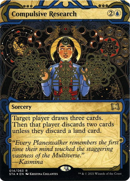 Compulsive Research (Foil Etched) - Strixhaven: Mystical Archives Magic: The Gathering trading card