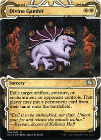 Divine Gambit (Foil Etched) - Strixhaven: Mystical Archives (STA) #4 - Uncommon Magic: The Gathering Trading Card