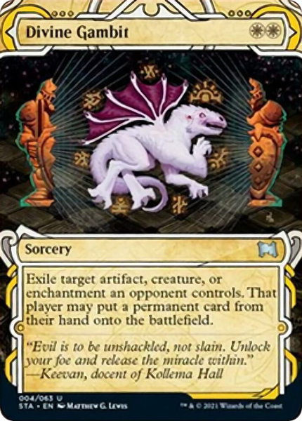 Divine Gambit trading card from Strixhaven: Mystical Archives Divine Gambit - Strixhaven: Mystical Archives Magic: The Gathering trading card
