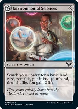 Environmental Sciences - Strixhaven: School of Mages Magic: The Gathering trading card