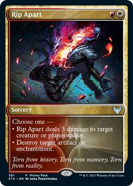 Rip Apart trading card from Promo Pack: Strixhaven Rip Apart - Promo Pack: Strixhaven Magic: The Gathering trading card