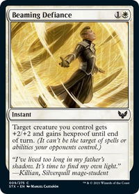 Beaming Defiance - Strixhaven: School of Mages (STX) #9 - Common Magic: The Gathering Trading Card