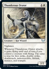 Thunderous Orator - Strixhaven: School of Mages (STX) #35 - Uncommon Magic: The Gathering Trading Card