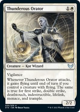 Thunderous Orator - Strixhaven: School of Mages Magic: The Gathering trading card