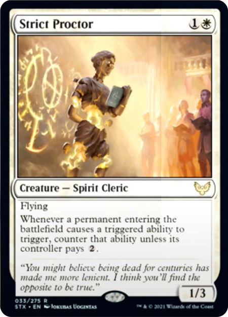 Strict Proctor - Strixhaven: School of Mages Magic: The Gathering trading card