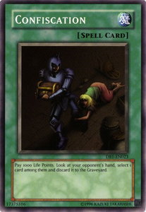 Confiscation - Dark Beginning 1 (DB1) #DB1-EN023 - Common / Short Print YuGiOh Trading Card