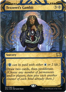 Tezzeret's Gambit (Foil Etched) - Strixhaven: Mystical Archives (STA) #21 - Rare Magic: The Gathering Trading Card