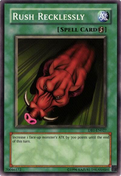 Rush Recklessly trading card from Dark Beginning 1 Rush Recklessly - Dark Beginning 1 YuGiOh trading card