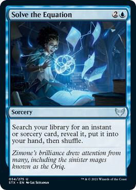 Solve the Equation - Strixhaven: School of Mages Magic: The Gathering trading card