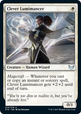 Clever Lumimancer - Strixhaven: School of Mages Magic: The Gathering trading card
