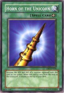Horn of the Unicorn - Dark Beginning 1 (DB1) #DB1-EN034 - Common / Short Print YuGiOh Trading Card