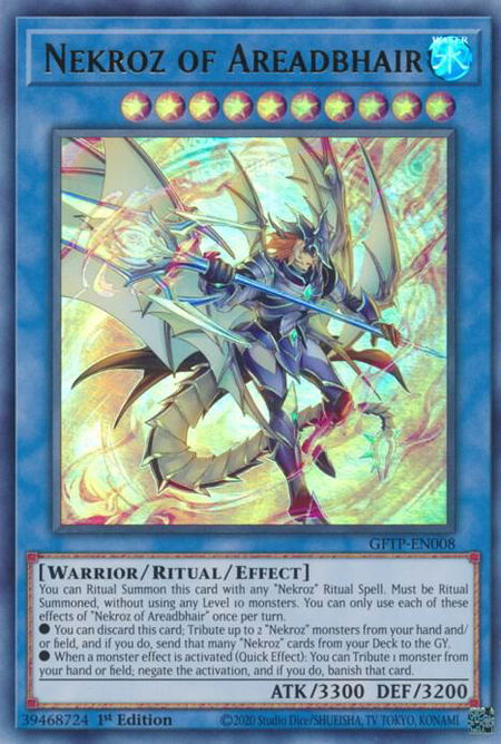 Nekroz of Areadbhair - Ghosts From the Past YuGiOh trading card