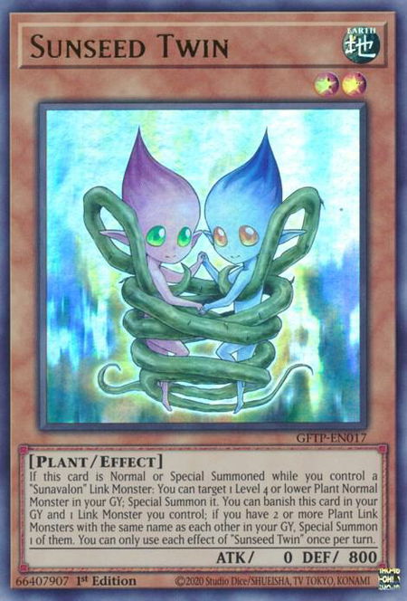 Sunseed Twin - Ghosts From the Past YuGiOh trading card