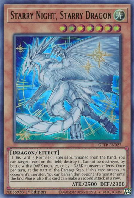Starry Night, Starry Dragon trading card from Ghosts From the Past Starry Night, Starry Dragon - Ghosts From the Past YuGiOh trading card