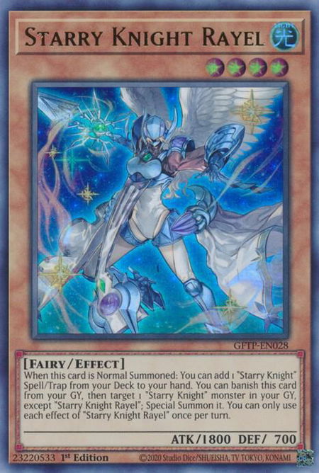 Starry Knight Rayel - Ghosts From the Past YuGiOh trading card
