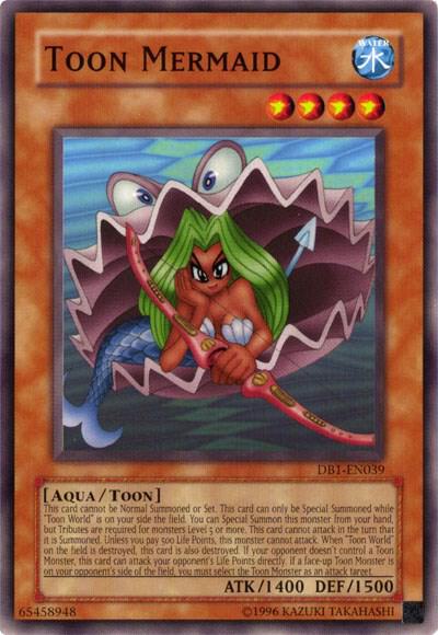 Toon Mermaid trading card from Dark Beginning 1 Toon Mermaid - Dark Beginning 1 YuGiOh trading card