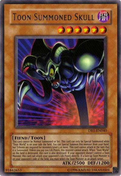 Toon Summoned Skull trading card from Dark Beginning 1 Toon Summoned Skull - Dark Beginning 1 YuGiOh trading card