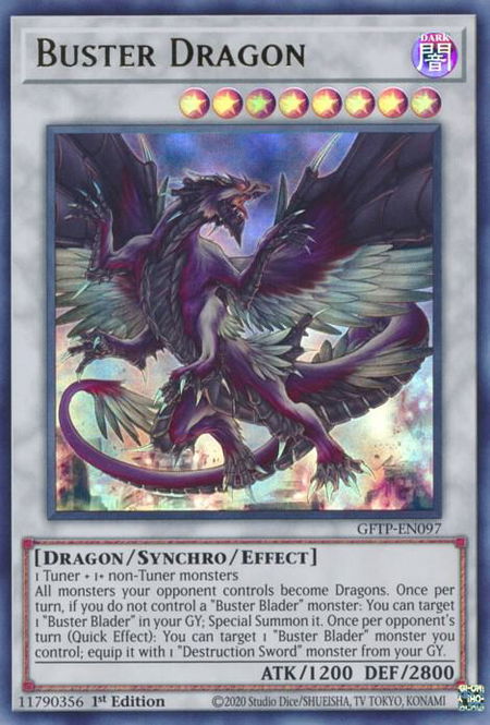 Buster Dragon - Ghosts From the Past YuGiOh trading card