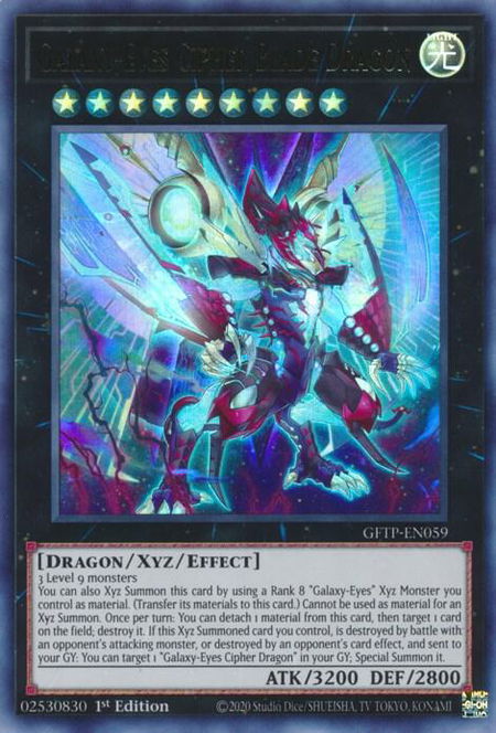 Galaxy-Eyes Cipher Blade Dragon - Ghosts From the Past YuGiOh trading card