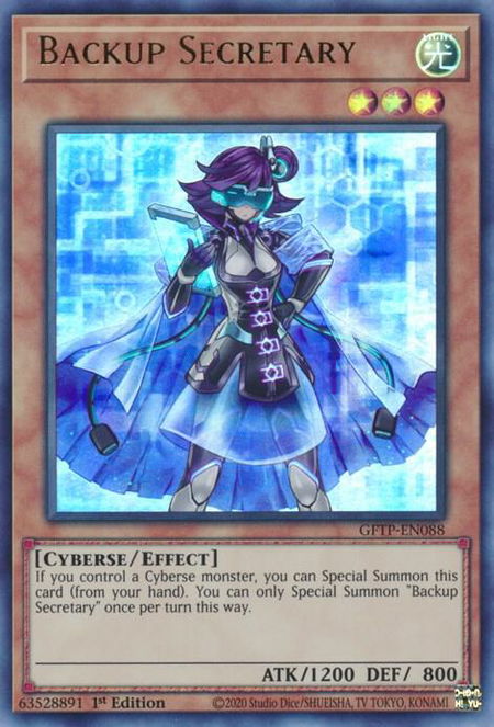 Backup Secretary - Ghosts From the Past YuGiOh trading card
