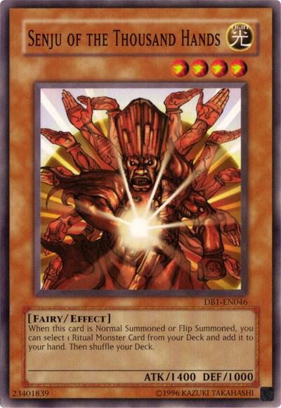 Senju of the Thousand Hands trading card from Dark Beginning 1 Senju of the Thousand Hands - Dark Beginning 1 YuGiOh trading card