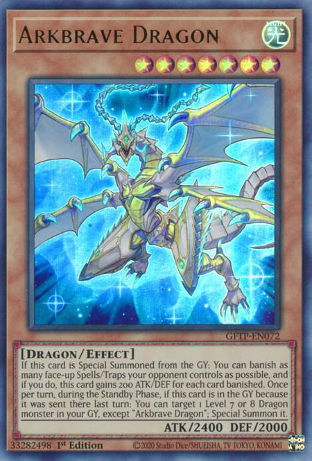 Arkbrave Dragon - Ghosts From the Past YuGiOh trading card