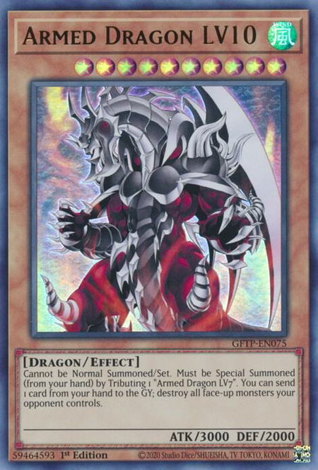 Armed Dragon LV10 - Ghosts From the Past YuGiOh trading card