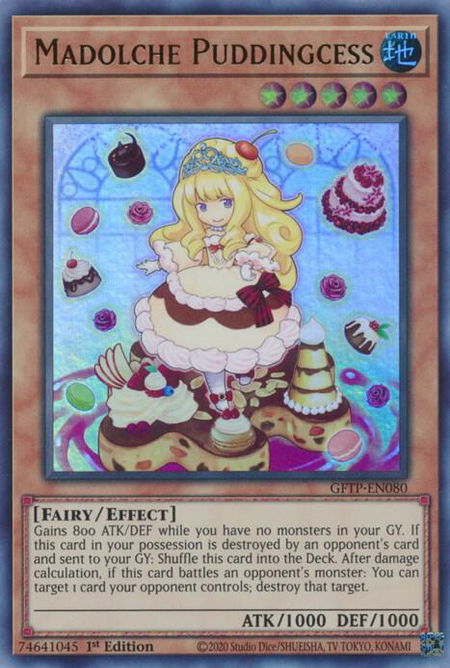 Madolche Puddingcess trading card from Ghosts From the Past Madolche Puddingcess - Ghosts From the Past YuGiOh trading card