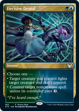 Decisive Denial trading card from Promo Pack: Strixhaven Decisive Denial - Promo Pack: Strixhaven Magic: The Gathering trading card