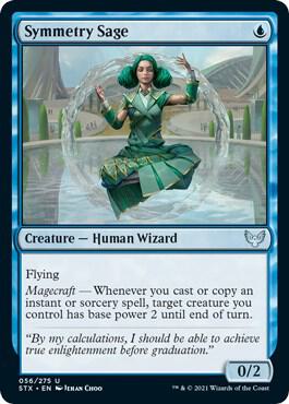 Symmetry Sage - Strixhaven: School of Mages Magic: The Gathering trading card