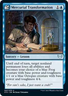 Mercurial Transformation - Strixhaven: School of Mages Magic: The Gathering trading card
