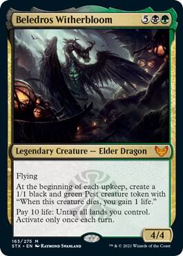 Beledros Witherbloom - Strixhaven: School of Mages Magic: The Gathering trading card